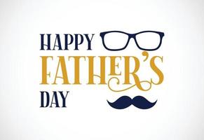 Happy Father's Day poster or banner template, Happy fathers day letters emblem vector illustration design