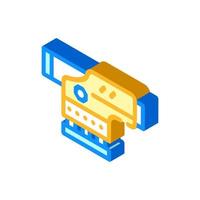 optical level gadget isometric icon vector illustration