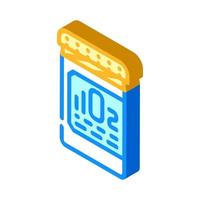 oxygen pills for restoration and acceleration metabolism isometric icon vector illustration