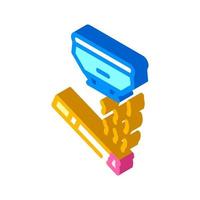 smoking sensor isometric icon vector illustration color