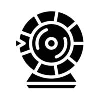 rueda de lotería glifo icono vector ilustración aislada