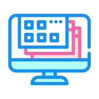 opened windows of operating system color icon vector illustration