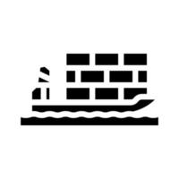 sea transportation wholesale glyph icon vector illustration