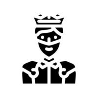 king fantasy character glyph icon vector illustration