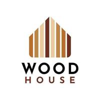 wood house logo design vector