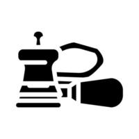 orbital sander tool glyph icon vector illustration