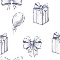 holiday gift sketch vector