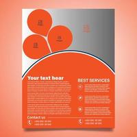 Flyer template for business and finance vector