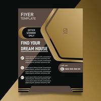 Flyer template for business and finance vector