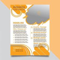 Flyer template for business and finance vector