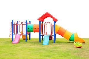 children playground isolated on white background photo