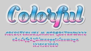 Modern Gradient Colorful Sticker Editable Text effect Design Template vector