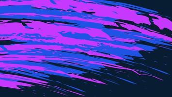 Salpicaduras de pintura azul rosa abstracta colorida en fondo negro vector
