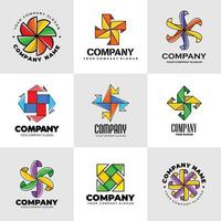 Pinwheel Modern Logo Collection For Your Business vector