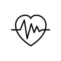 Illustration Vector graphic of heart pulse icon