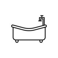 Illustration Vector graphic of bath tub icon