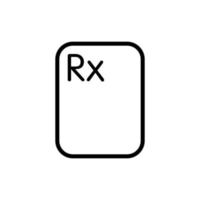 Rx symbol prescription icon black color illustration flat style simple  image 5199435 Vector Art at Vecteezy