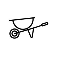 Illustration Vector Graphic of Wheelbarrow icon