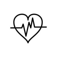 Illustration Vector graphic of heart pulse icon