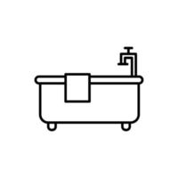 Illustration Vector graphic of bath tub icon