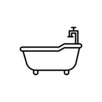 ilustración vectorial gráfico del icono de la bañera vector