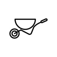 Illustration Vector Graphic of Wheelbarrow icon