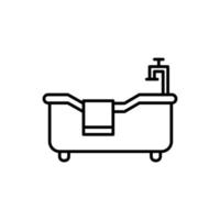 Illustration Vector graphic of bath tub icon