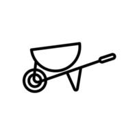 Illustration Vector Graphic of Wheelbarrow icon