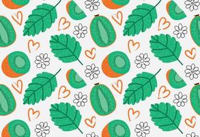 seamless pattern with fresh kiwi fruit. vector illustration
