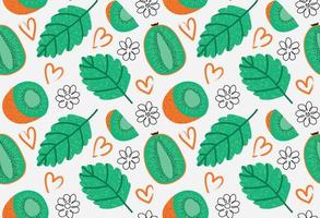 seamless pattern with fresh kiwi fruit. vector illustration