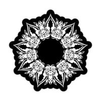 Mandala adornos forma de flor ilustración vectorial vector