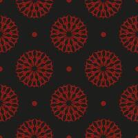 Chinese black and red abstract seamless vector background. Wallpaper in a vintage style template. Indian floral element. Ornament for wallpaper, fabric, packaging and paper.