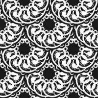 Damask seamless vector background. Wallpaper in a baroque style pattern. Black and white floral element. Ornament for wallpaper, fabric, packaging.