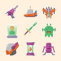 Science Fiction Icon Collection vector