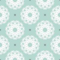 Oriental seamless vector background. Wallpaper in a baroque style pattern. Baby blue floral element. Graphic ornament for wallpaper, fabric, packaging. Oriental floral ornament.