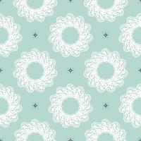 Wallpaper in a baroque style pattern. Baby blue floral element. Graphic ornament for wallpaper, fabric, packaging, wrapping. Oriental floral ornament. vector