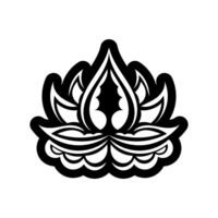 Lotus logo. Flat logo illustration for your design vector