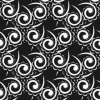 Damask seamless vector background. Wallpaper in a baroque style pattern. Black and white floral element. Ornament for wallpaper, fabric, packaging, packaging.