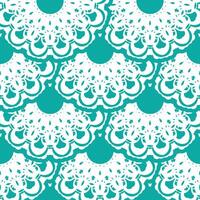 Oriental seamless vector background. Wallpaper in a baroque style pattern. Baby blue floral element. Ornament for wallpaper, fabric, packaging and paper. Simple style, vector illustration.