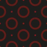 Chinese black and red abstract seamless vector background. Indian floral element. Graphic ornament for wallpaper, fabric, wrapping, packaging.