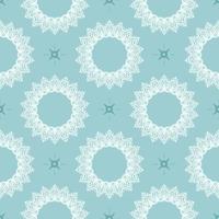 Oriental seamless vector background. Wallpaper in a baroque style pattern. Baby blue floral element.