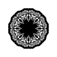 Mandala Ornaments in the shape of a flower. Good for tattoos, prints and cards. Vector illustration