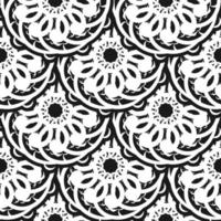 Damask seamless vector background. Wallpaper in a baroque style pattern. Graphic ornament for wallpaper, fabric, wrapping, packaging. Damask floral ornament.