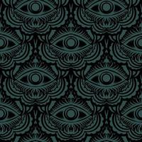 Dark green seamless pattern All seeing eye. Good for backgrounds, prints, clothing and textiles. Vector illustration.