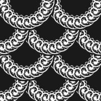 Wallpaper in a baroque style pattern. Black and white floral element. Graphic ornament for wallpaper, fabric, wrapping, packaging. Damask floral ornament. Simple style, vector illustration.