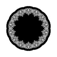 Mandala Ornaments in the shape of a flower. Good for tattoos, prints and cards. Isolated on white background. illustration vector