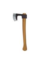 An axe with a wooden handle on a white background vector