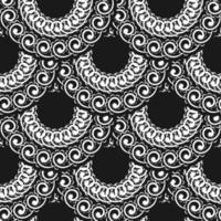 Damask seamless vector background. Black and white floral element. Graphic ornament for wallpaper, fabric, wrapping, packaging. Damask floral ornament. Simple style, vector illustration.