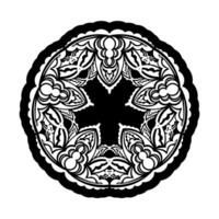 Mandala Ornaments in the shape of a flower. Good for logos, prints and cards. Isolated on white background. illustration vector