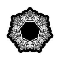 adornos de mandala en forma de flor. bueno para menús, tatuajes, grabados y postales. ilustración vectorial vector